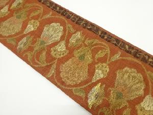 リサイクル　花更紗模様織り出し袋帯